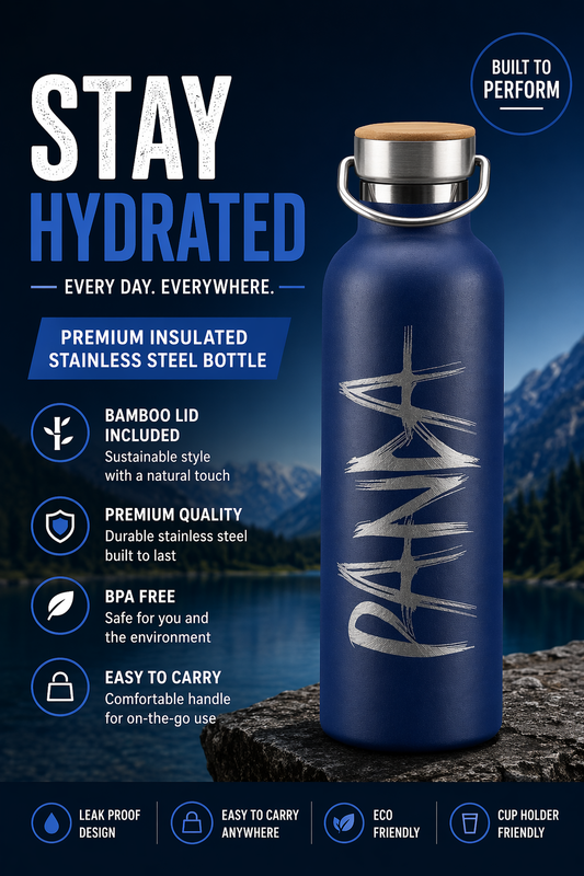 Panda Double Wall Water Bottle - 750ML